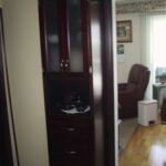 Kitchen Cabinet 01. Custom unit refinished in old-fashion mahogany. April 5, 2010. Kitchen Cabinet 01. Custom unit refinished in old-fashion mahogany. April 5, 2010.