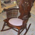 Rocking Chair 01 - After.  Refinished in brown mahogany.  May 3, 2003. Rocking Chair 01 - After. Refinished in brown mahogany. May 3, 2003.