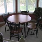 Table and Chairs 01 - after. Refinished in two-tone. Black and cherry. June 20, 2005. Table and Chairs 01 - after. Refinished in two-tone. Black and cherry. June 20, 2005.