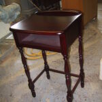 Telephone Table 01 - after. Restored in old-fashion mahogany. April 30, 1997. Telephone Table 01 - after. Restored in old-fashion mahogany. April 30, 1997.